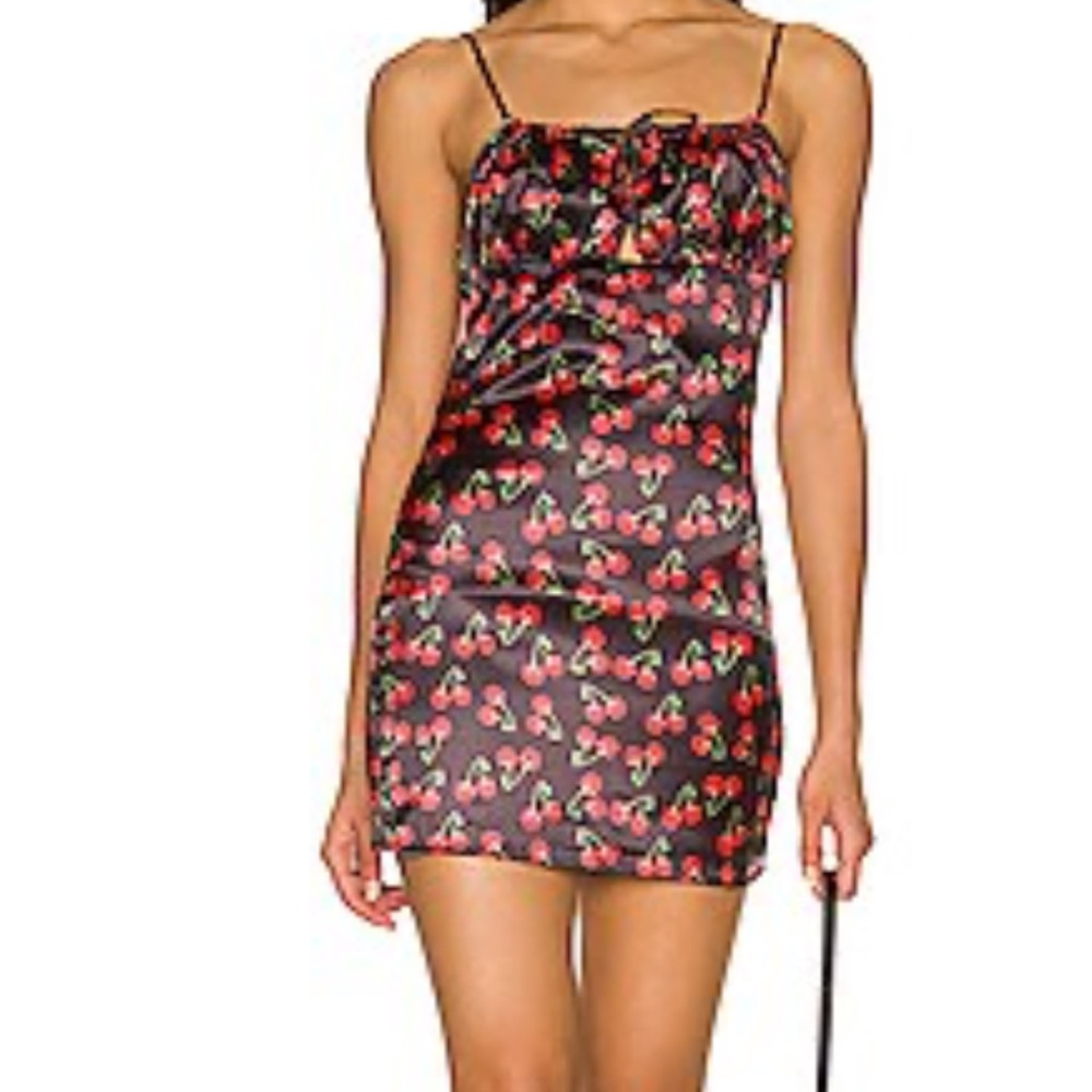 NISAA CAMI MINI DRESS IN BLACK FLORAL
